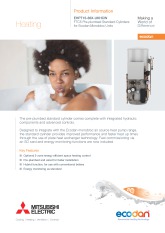 Ecodan FTC5 - EHPT15-30X-UKHCW Monobloc Pre-plumbed Standard Cylinder Product Information Sheet cover image