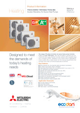 Ecodan PUHZ-(H)W50-140VHA(2)/YHA2 Monobloc Air Source Heat Pump Product Information Sheet cover image
