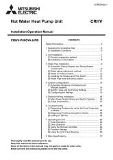 Ecodan CRHV-P600YA-HPB Installation Manual & Instruction Book (WT07104X04) cover image