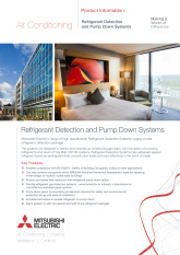 Refrigerant Detection and Pump Down Systems Product Information Sheet cover image