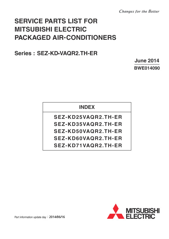 SEZ-KD25-71VAQ Parts Catalogue (BWE014090) - Document