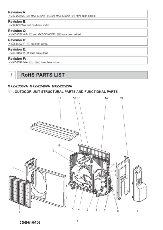 MXZ-6C122VA Parts Catalogue (OBB584F) - Document Library