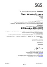 Ecodan FTC5 - Elster A1100 Electric Meter Compliance Certificate cover image