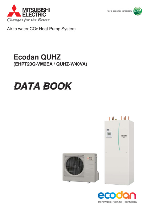 Ecodan QUHZ-W40VA Databook - Document Library - Mitsubishi Electric