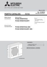 Ecodan PUHZ-W50VHA2-BS Parts Catalogue (OCB605C) cover image
