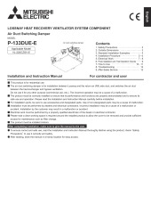 P-133DUE-E Installation Manual & Instruction Book - Document Library