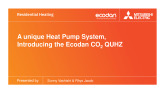 A Unique Heat Pump System, Introducing the Ecodan CO2 QUHZ presentation cover image