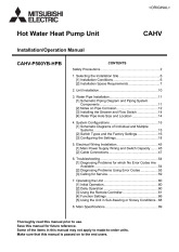 Ecodan CAHV-P500YB-HPB Installation Manual & Instruction Book (WT07601X01) cover image
