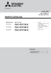 Ecodan PAC-IF07(1-3)B-E Parts Catalogue (OCB713A) cover image