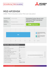 MSZ-AP20VGK TM65 Embodied Carbon Calculation cover image