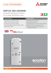 Ecodan Standard Versatile Cylinder EHPT21-30X-UKHDWB Product Information Sheet cover image