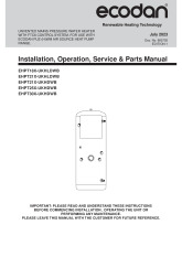 Ecodan EHPT(18-21-25-30)X-UKH(L)DWB Installation, Operation, Service & Parts Manual (685702) cover image