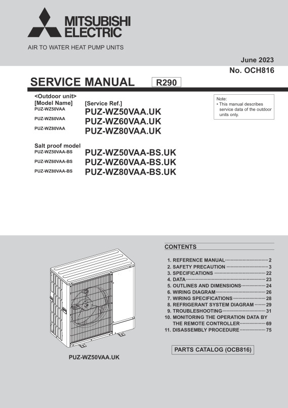 PUZ-WZ(50-60-80)VAA Service Manual (OCH816) - Document