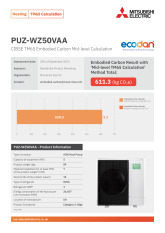 PUZ-WZ50VAA TM65 Embodied Carbon Calculation cover image