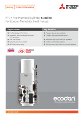 Ecodan FTC7 Pre-Plumbed Cylinder Slimline Product Information Sheet cover image